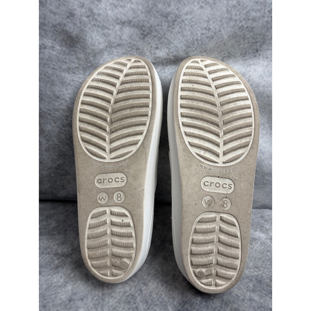 CROCS Women's Baya Platform Sandals Shoes in White Size 8 - Picture 9 of 10